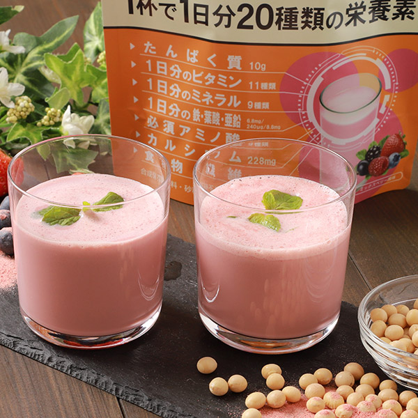 ベリー豆乳割り